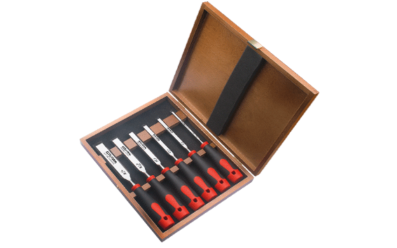 CETA FORM L50-W6-2 Plastik Saplı Iskarpela Takımı Ahşap Kutulu