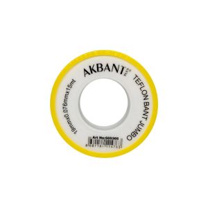 Akbant 505305 Jumbo Geniş Teflon Bant 19mm x 0.076mm x 15mt