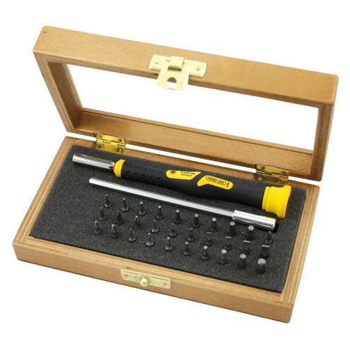 NAREX 850110 Mikro Bits (4mm) Uç Tornavida Seti Ahşap Kutulu