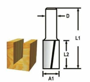 Makita D-47581 Freze Dalma Düz Kanal Bıçağı (Çift Bıçak) 20 mm