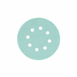 Yeşil Esnek Cırtlı Disk Zımpara 125 mm 8 Delikli 1000 Kum