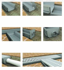 Plastik Drenaj Kanalı 13x50 cm - Izgara Hariçtir