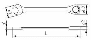 İZELTAŞ Cırcır Kombine Anahtar 8 mm