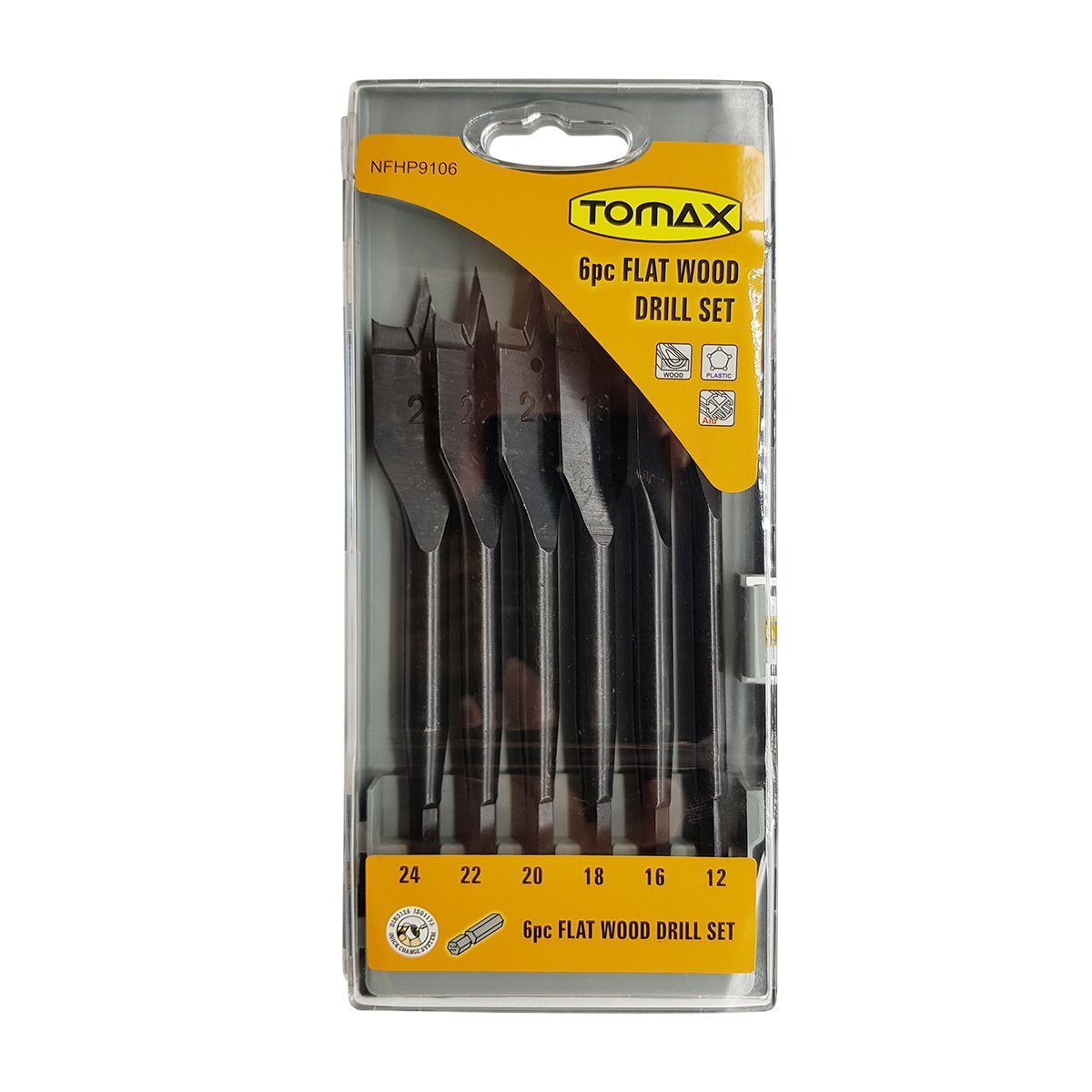 TOMAX Ahşap Yaprak Matkap Ucu Takımı 6 Parça