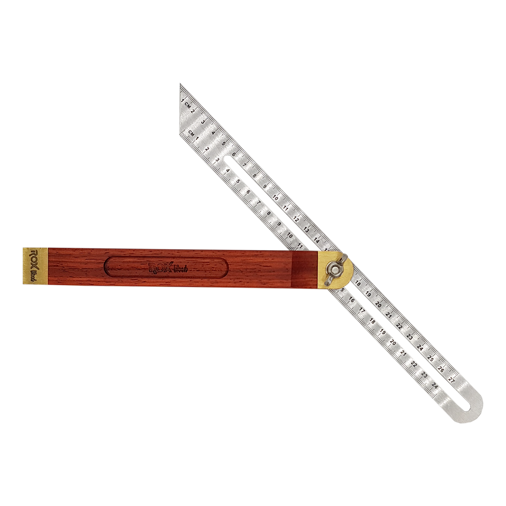 ROX Wood 9'' Gül Ağacı Ayarlı Marangoz Gönye 27 cm