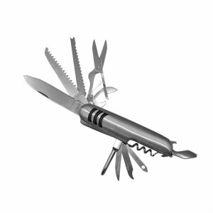 Hegi 11 Fonksiyonlu Paslanmaz İsviçre Çakısı - AISI316 - Gümüş