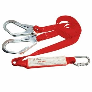 KARAM Şok Emici Gövdeli Çift Kolon Bacaklı Uzatma Halatı Lanyard