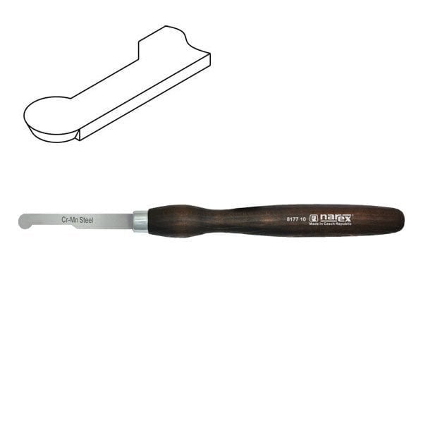 NAREX 817710 Ahşap Torna Bıçağı Yuvarlak Kesici Sağ Ağız 14x105 mm