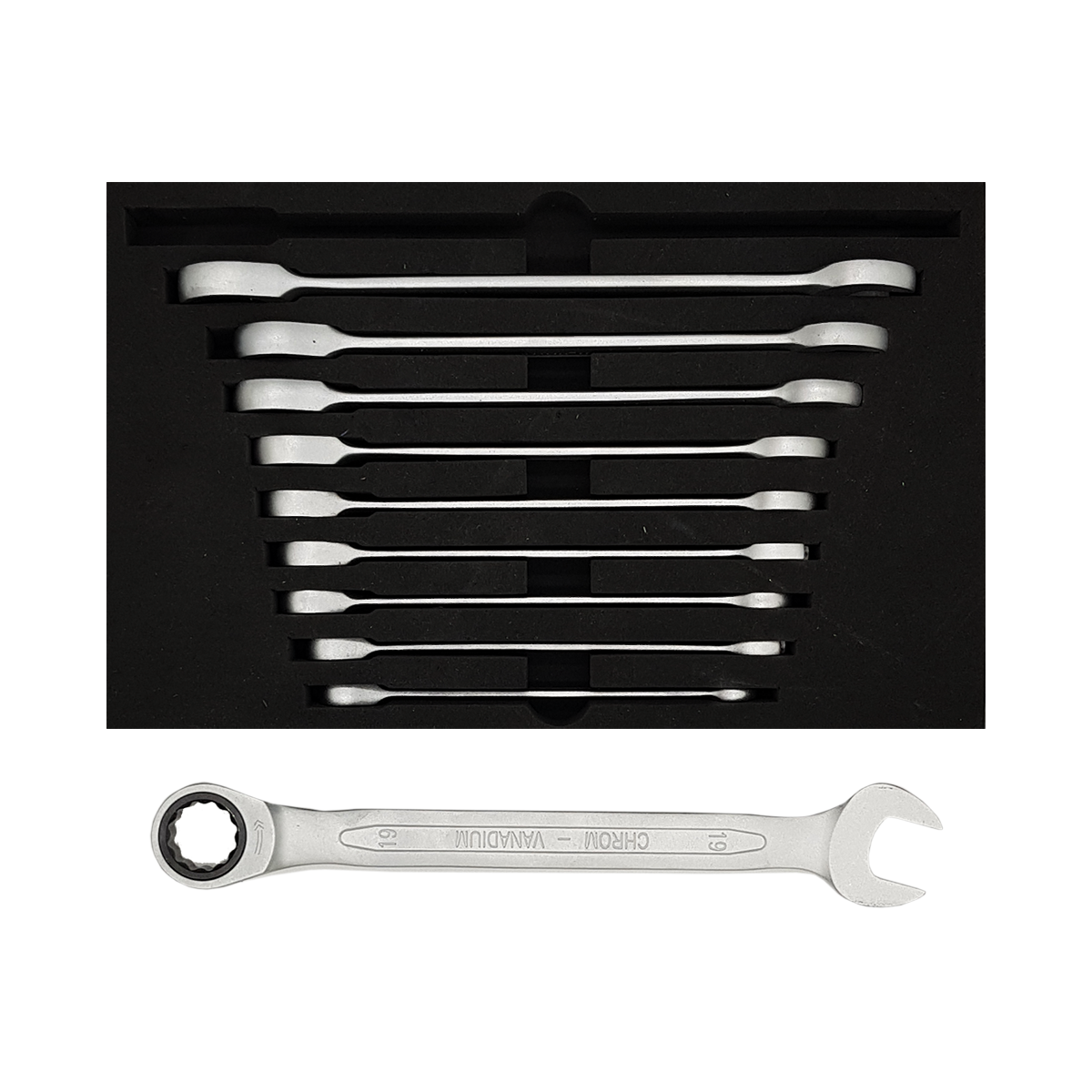 İZELTAŞ 0340002110 Cırcır Kombine Anahtar Takımı 10'lu Set