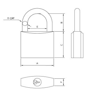 Master 500915 Asma Kilit Sarı Kaplama 63 mm