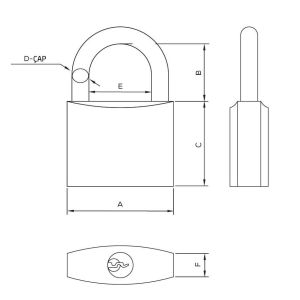 Master 500911 Asma Kilit Sarı Kaplama 25 mm