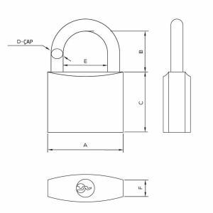 Asma Kilit Gri Kaplama 25 mm