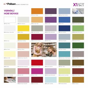 Polisan X1ART Vernikli Hobi Boyası 500ml - Bayrak Kırmızı