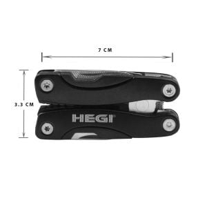 Hegi 818100030 Çok Fonksiyonlu Paslanmaz Çelik Mini Pense - Siyah