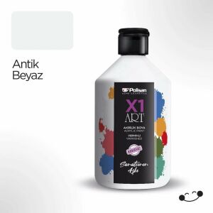 Polisan X1ART Vernikli Hobi Boyası 500ml - Antik Beyaz