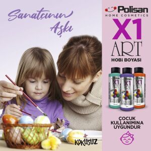 Polisan X1ART Multisurface Hobi Boyası 120ml - 0061 Gri Mavi