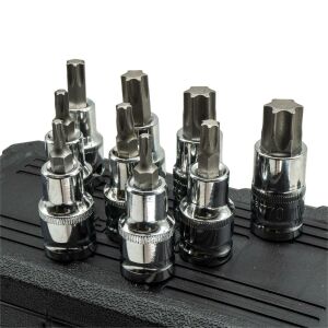 5548 1/2'' Torx Bits Uçlu Lokma Anahtar Takımı 9 Parça