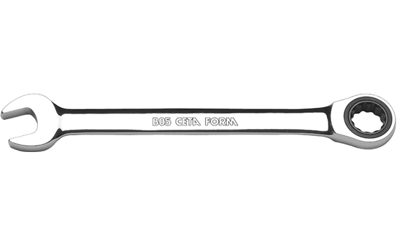 CETA FORM B05-12 C-Gear Cırcırlı Kombine Anahtar 12 mm (Düz)