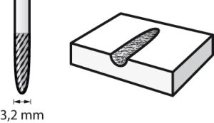 Dremel 9910 Sert Malzeme İçin Freze Ucu 3,2 mm