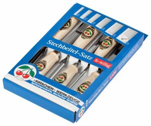 Kirschen Two Cherries Ahşap Saplı Düz Iskarpela Seti 6 Parça