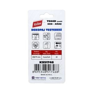 Knisaw KS51746 Ahşap Kesim Dekupaj Testere Ağzı Yedek Bıçak 5'li Paket