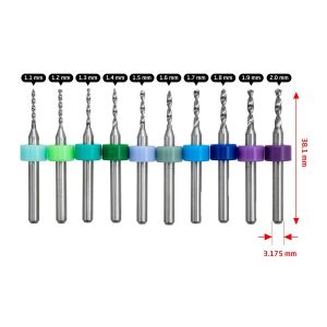 Tomax 04101120 Mikro Matkap Ucu Seti 1.1 - 2.0 mm (10 parça)