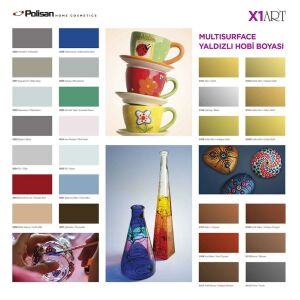 Polisan X1ART Vernikli Hobi Boyası 500ml - Kayrak Gri