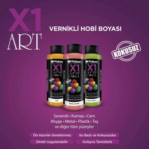 Polisan X1ART Vernikli Hobi Boyası 500ml - Sarı