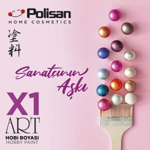 Polisan X1ART Vernikli Hobi Boyası 500ml - Sarı
