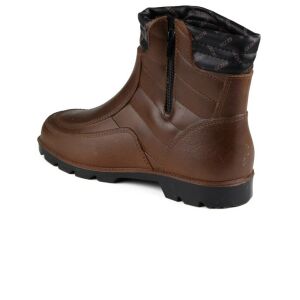 GEZER Çizme Yünlü Lastik Bot Kısa Merdane Kahverengi - 43