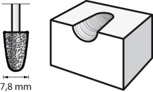 DREMEL 9934 Kaba Dişli Tungsten Karbon Uç 7,8 mm
